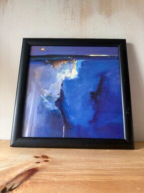 Peter Wileman Framed "Midnight Horizon" Abstract Art Print | Moody Decor
